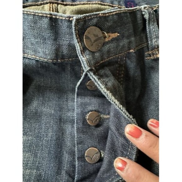 SYN Jeans Mens Blue Prankster Straight Pockets Size 40W X 34L Cotton Button Fly - Picture 10 of 16